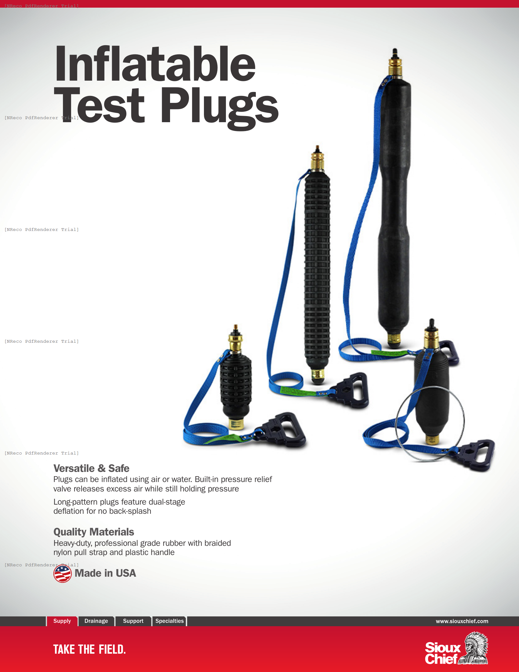INFLATABLE TEST PLUGS - BROCHURE.PDF Brochure Document